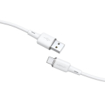USB - USB-C kabelis 3A, 1.2m, baltas