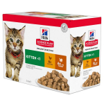 Hill's Science Plan Kitten ėdalas kačiukams su kalakutiena / vi&scaron;tiena, 12 x 85 g
