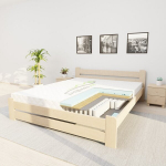 Lova su čiužiniu RAMYBĖ KS1 180x200 natūralios spalvos