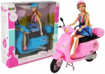 Lėlė su motociklu ir priedais Lean Toys