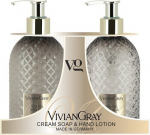 Rinkinys skystas kremas-muilas ir rankų losjonas Vivian Gray Gemstone Ylang-ylang & Vanilla, 2 x 300 ml