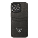 Guess Saffiano Double Card dėklas, skirtas iPhone 13 Pro