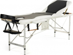 Sulankstomas masažinis stalas Bodyfit, baltas/juodas
