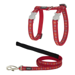 Cat Harness TicWatch Style petne&scaron;os su dirželiu katėms, raudonas