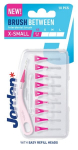 Jordan tarpdančių &scaron;epetėliai Brush Between XS, 0,4mm, 10vnt.