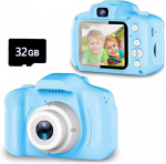 Fotoaparatas vaikui su atminties kortele 8 GB, 5 žaidimai, žydra spalva