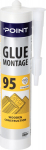 Klijai Glue Montage POINT 95, medinėms, OSB konstr., skaidrūs, 280 ml