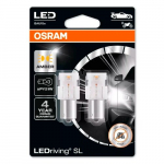 LED lemputės PY21W gintarinės, 1W, 12V, LEDriving SL serija