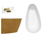 Vonia Besco Goya A-line Glam 160 Gold, su aukso spalvos sifono dangteliu