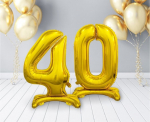 Folijos numerio balionai, rinkinys "40" (spalva: auksas) 5025