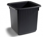 Juoda kvadratinė &scaron;iuk&scaron;lių dėžė, 20l