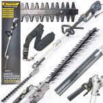 Elektrinė gyvatvorių žirklės su strėle, Powermat PM-NEW-1200S 40cm