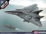 Klijuojamas Modelis Academy Hobby 12578 USN F-14B "VF-103 Jolly Rogers 1/72