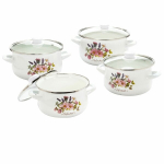 Emalio puodų rinkinys Herbal, 8 dalių