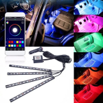 Automobilio LED ap&scaron;vietimas kojoms