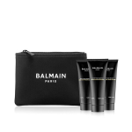 Kelioninis higienos rinkinys Balmain Homme Gifet vyrams: &scaron;ampūnas, 50 ml + kondicionierius, 50 ml + plaukų formavimo želė, 50 ml