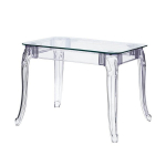 Stalas Intesi Ghost 80x120cm, skaidrus