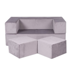 Vaiki&scaron;ka sofa Meowbaby, 96 x 50 x 20 cm, pilka