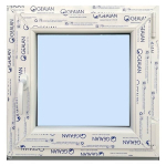 Naujas PVC langas 600 x 630 Balta/Balta