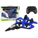 Nuotoliniu būdu valdomas lėktuvas dronas Lean toys, mėlynas