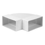 Ventiliacijos alkūnė EUROPLAST KLH25-90, 220 x 55 mm, 90&deg;