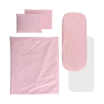 Lorelli vaiki&scaron;kas patalynės komplektas lop&scaron;iui Little Bear Pink, 78x62, 5 dalių