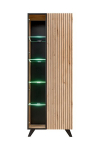 Vitrina ASM Liam, 70x192x40 cm, ruda