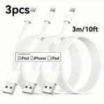 Įkrovimo laidai iPhone 14-5S, 3vnt/1vnt 3m, 10 pėdų / 118 colių / 3 m