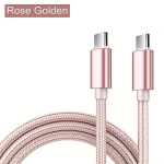 Greito Krovimo Kabelis: USB-C Į Type C LED Ekranu., Rožinė Auksinė