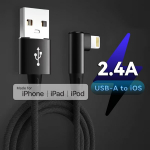 Greitas USB įkrovimo laidas iPhone, Juoda