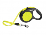 Flexi automatinis pavadėlis Neon New Classic XS, geltonas, 3 m