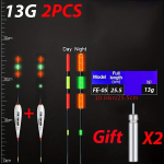 2 vnt LED naktiniai &scaron;vytintys žvejybos plūdai , FE-05Px2