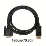 DP į VGA 180cm jungties kabelis, 1080P60HZ.