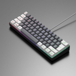 61 klavi&scaron;ų mini RGB ap&scaron;vietimo klaviatūra ,  Balta+pilka