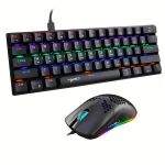 61 klavi&scaron;ų spalvota mechaninė klaviatūra + laidinė RGB pelė.