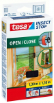 Tinklelis nuo vabzdžių langams Comfort OPEN / CLOSE juodas1,3mx1,5m