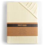 DecoKing jersey Amber Cream paklodė su guma čiužiniui, 140x200 cm