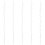 Atrama augalams, spiralės forma, 5 vnt., Sidabro