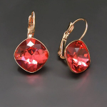 Auskarai moterims DiamondSky Glare IV Padparadscha su Swarovski kristalais