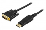 Deltaco DP-2020, DP/DVI-D, 2 m