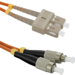 &bdquo;Qoltec&ldquo; optinio pluo&scaron;to jungiamasis kabelis SC/UPC &ndash; FC/UPC | Daugiamodis | 50/125 | OM2 | Dvipusis | 5 m
