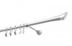 Viengubas karnizas 19mm OLIMP, 250 cm, matinio chromo