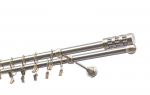 Dvigubas karnizas metalinis 19 mm + 19 mm OLIMP, 300 cm, antika