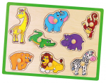 Medinės dėlionės ZOO gyvūnai ,,Viga Toys"