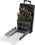 Grąžtų rinkinys metalui Hss-cnc, 1-10 mm, 19 vnt.