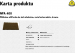&Scaron;lifavimo veltinio lak&scaron;tai Klingspor Npa 400 P120, 20 vnt.