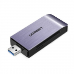 USB 3.0 kortelių skaitytuvas, pilkas