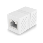 Baltas RJ45 tinklo kabelių jungtis, balta