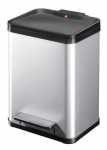 Atliekų konteineris duo Plus M, 2x9L, sidabro spalvos