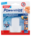 Tesa skustuvo laikiklis PowerStrips Waterproof Wave baltas 1vnt.